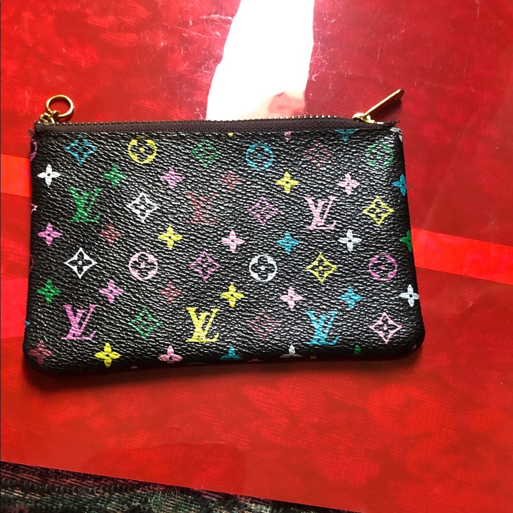 Louis Vuitton Black Multicolor Monogram Small Pouch